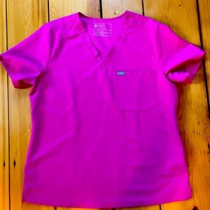 FIGS Electric Orchid Scrub Set-Large